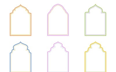 Islamic Arch Design dubbla linjer Set 6 - 22