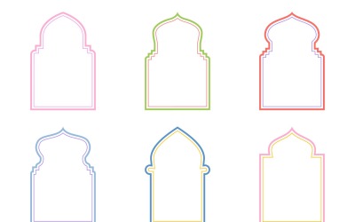 Islamic Arch Design double lines Set 6 - 25