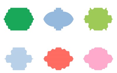 Islamisk ramdesign Glyph Horizontal Set 6 - 11