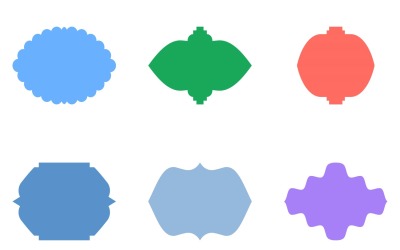 Islamic Frame Design Glyph Horizontal Set 6 - 16