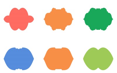 Islamisk ramdesign Glyph Horizontal Set 6 - 19