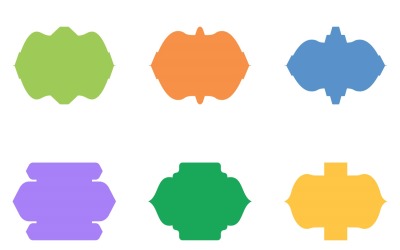 Islamic Frame Design Glyph Horizontal Set 6 - 32