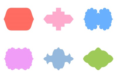 Islamisk ramdesign Glyph horisontellt set 6 - 4