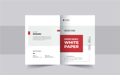 Fehér könyv sablon vagy üzleti fehér könyv tervezősablon