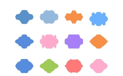 Islamic Frame Design Glyph Horizontal Set 12 - 12