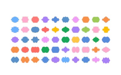 Islamisk ramdesign Glyph med kontur Set 50 - 2