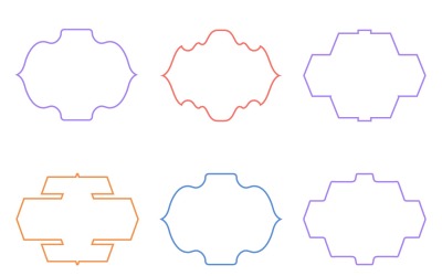 Set di linee sottili con design a cornice islamica 6 - 1