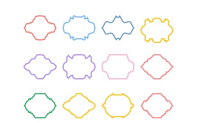 Diseño de marco islámico Conjunto de líneas en negrita 12 - 12