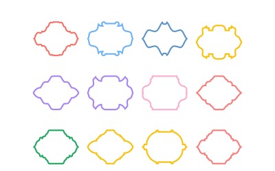 Islamic Frame Design Bold Line Set 12 - 12