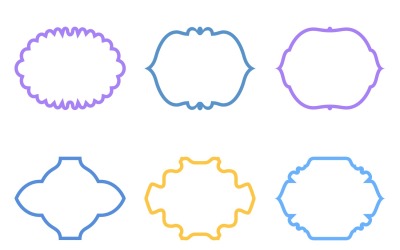 Islamic Frame Design Bold Line Set 6 - 18