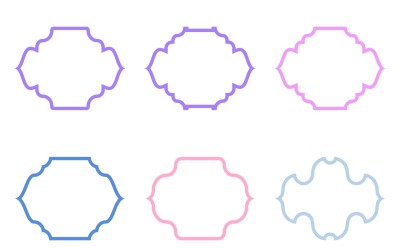 Islamic Frame Design Bold Line Set 6 - 30