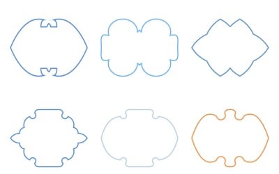 Islamic Frame Design Thin Line Set 6 - 12