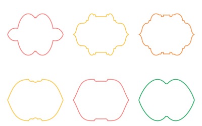 Set di linee sottili con design a cornice islamica 6 - 19
