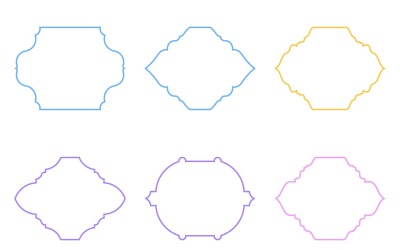 Set di linee sottili con design a cornice islamica 6 - 28