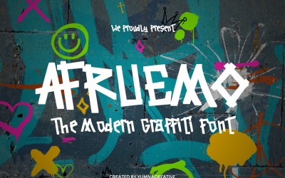 Afruemo - Carattere Graffiti moderno