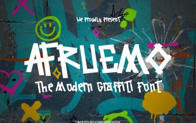 Afruemo - Moderní Graffiti Font