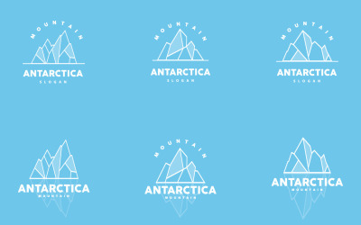 Antarctic Cold Mountain Iceberg Logo DesignV18