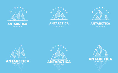 Antarctische koude berg ijsberg logo ontwerpV18