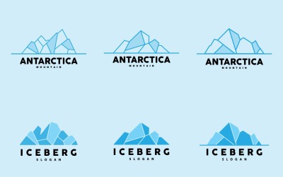 Antarctische koude berg ijsberg logo ontwerpV2