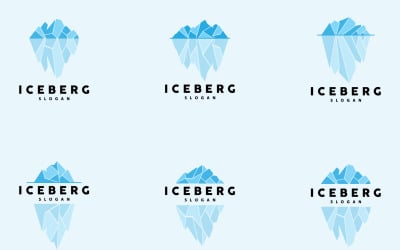 Antarktischer Cold Mountain Eisberg Logo DesignV9