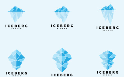 Création du logo de l&amp;#39;iceberg de la montagne froide de l&amp;#39;AntarctiqueV11