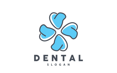 Logo de dent Santé dentaire Vector CareV7