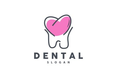 Logo del dente Dental Health Vector CareV10