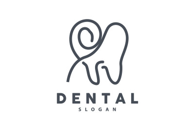 Logo del dente Dental Health Vector CareV2