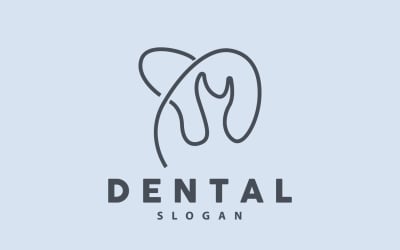 Logo del dente Dental Health Vector CareV6