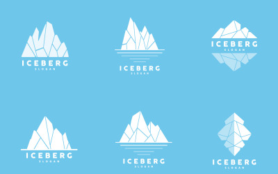 Logo dell&amp;#39;iceberg della montagna fredda antartica DesignNV17