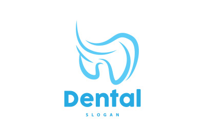Logotipo del diente Salud dental Vector CareV20