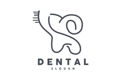 Logotipo do dente Saúde Dentária Vector CareV1