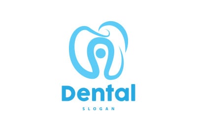 Tooth logó Dental Health Vector CareV22