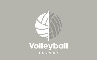 Volleyball Logo Sport Simple DesignV2