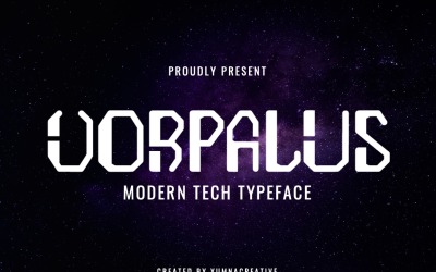 Vorpalus - Modern Tech-lettertype