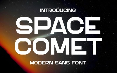 Cometa spaziale - Carattere Sans moderno
