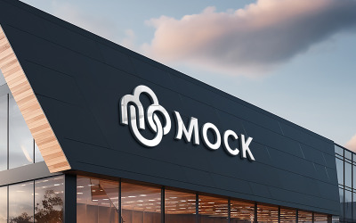 Front sign logo mockup psd design