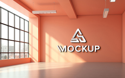 Logo mockup 3d realistic psd