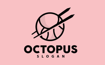 Logo Ośmiornicy Stary Retro Vintage DesignV7