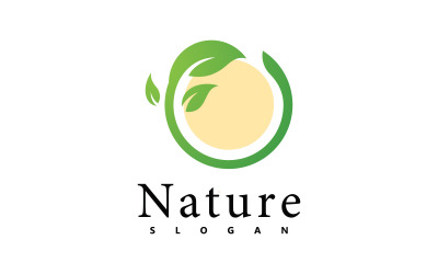Nature logo vector design template. leaf icon  V5