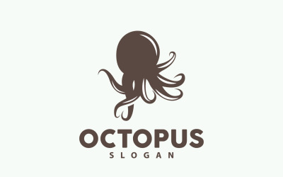Octopus Logo Oude Retro Vintage DesignV13