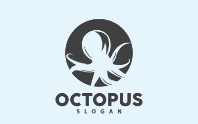 Octopus Logó Régi Retro Vintage DesignV15