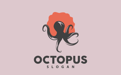 Octopus Logó Régi Retro Vintage DesignV9