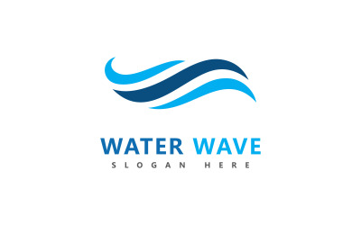 Wave logotyp symbol vektor illustration design V4