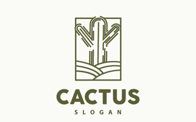 Cactus Logo Desert Green Plant VectorV12