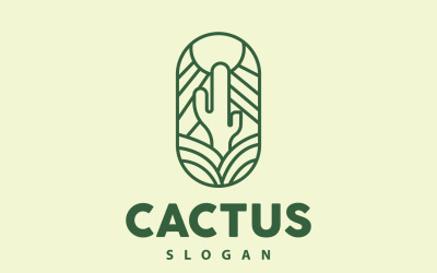 Cactus Logo Desert Green Plant VectorV1