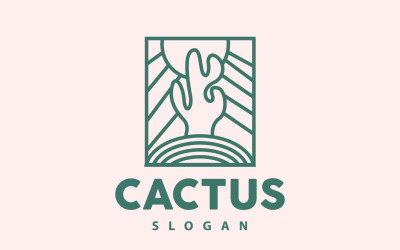 Cactus Logo Desert Green Plant VectorV2