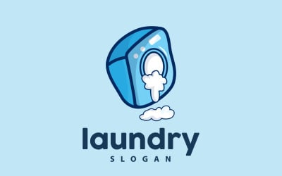 Çamaşırhane Logo Temizleme Yıkama Vektör LaundryV2