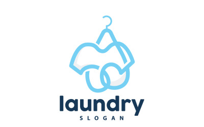 Çamaşırhane Logo Temizleme Yıkama Vektör LaundryV5