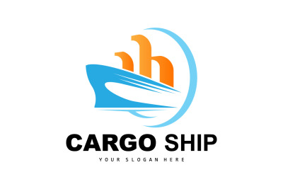 Cargo Ship Logo Fast Cargo ShipV11